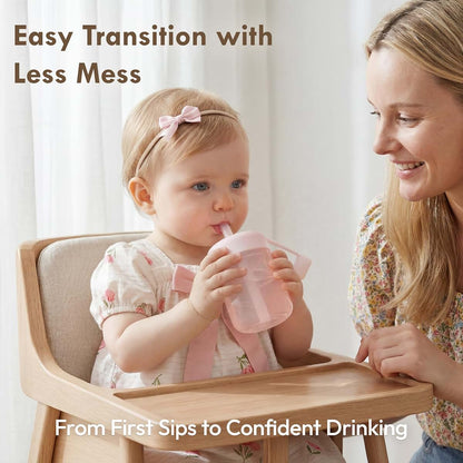 Moonkie Baby Straw Cup | Silicone Sippy Training Cup