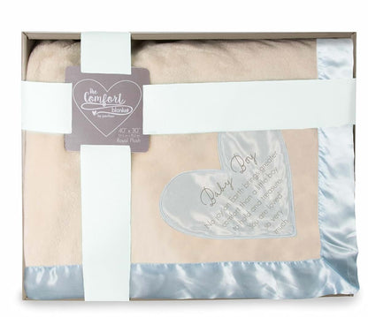 Pavilion Gift Company Baby Boy Royal Plush Blanket With Silk Edge (photo 4)