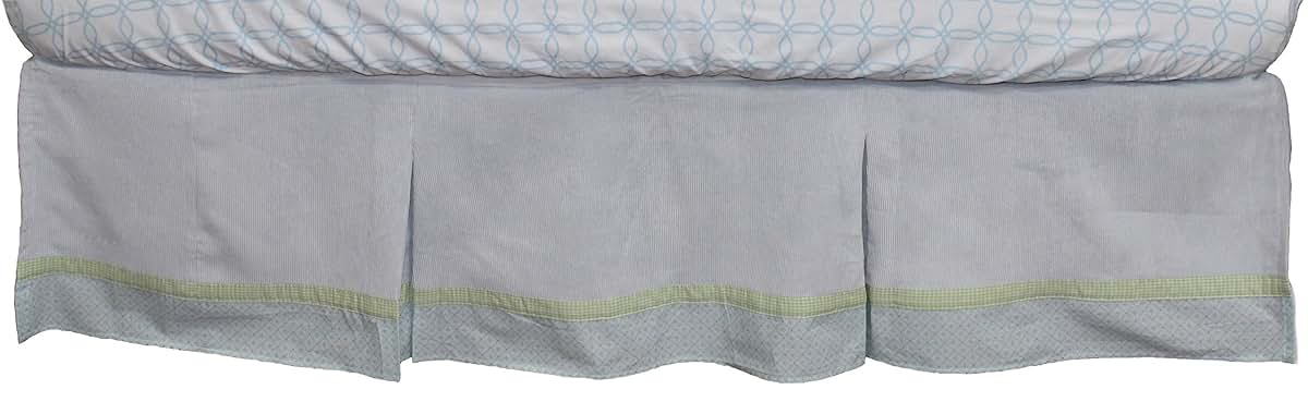 Nurture Imagination Mix and Match Baby Blue Corduroy Dust Ruffle (photo 2)