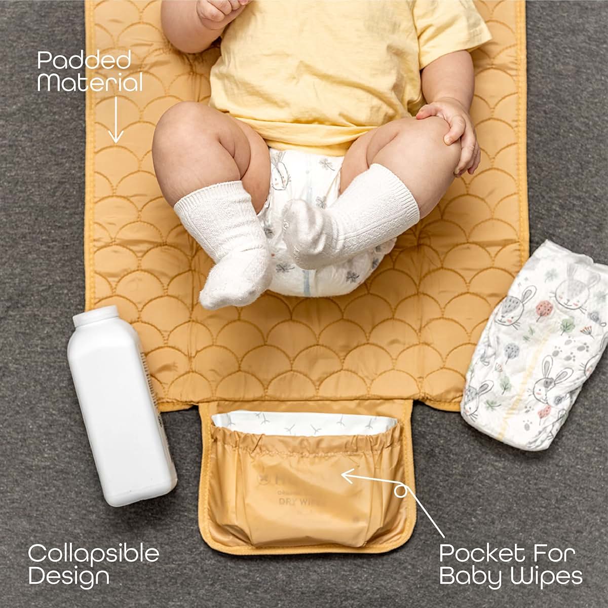 Diaper Changing Pad for Babies | Machine Washable Changing Pad Cover for Infants | Lightweight Travel Portable Changing (photo 3)