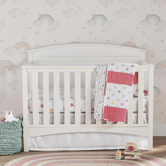 Lush Decor Baby Unicorn Heart Rainbow Micro Mink 2 Pack Fitted Crib Sheet, Multicolored