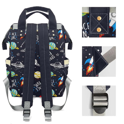 Joyestore Personalized Space Planet Fun Custom Mom Bag with Name,Dad and Mom Diaper Backpack Waterproof Baby Shower for (photo 4)