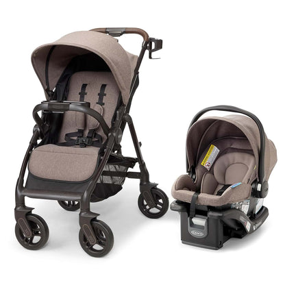 Graco Merge Travel System Stroller and Car Seat Combo with 360-Degree Swivel Wheels