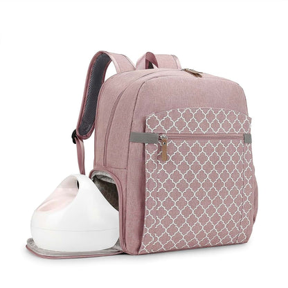 MOMIGO Breast Pump Backpack for Spectra S1 S2, Diaper Bag with Laptop Sleeve, Pink
