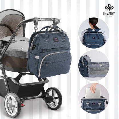 Halo Hug Durable & Stylish Diaper Bag with Free Insulated Bag - Perfect Baby Shower Gifts for Moms, Dads & Family (photo 3)