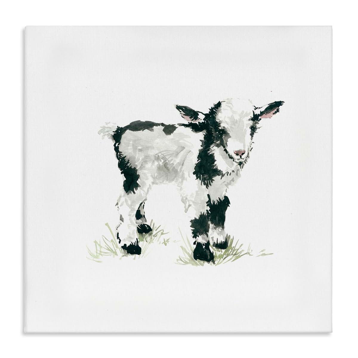 Stupell Industries Baby Farm Lamb Minimal Country Animal Canvas Wall Art 17x17