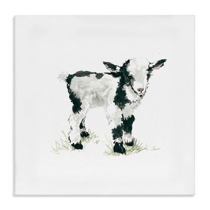 Stupell Industries Baby Farm Lamb Minimal Country Animal Canvas Wall Art 17x17