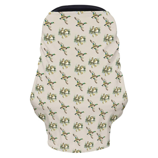 Cstdyfrv Vintage Mallard Ducks Baby Car Seat Cover And Nursing Cover