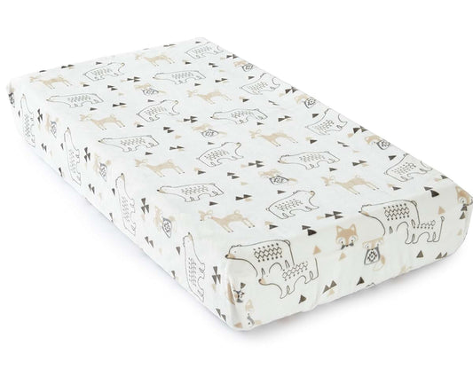 Levtex Baby Bailey Diaper Changing Pad Cover Plush Woodland