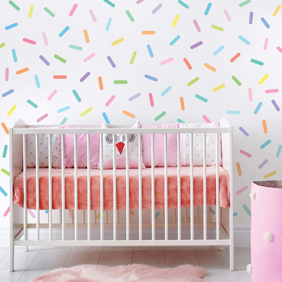 Wall Dressed Up Pastel Rainbow Sprinkles Wall Stickers (photo 2)