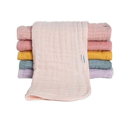 Gerber Muslin Burp Cloths for Baby, Multi Rainbow, 20 x 10 Inch, Pack of 6