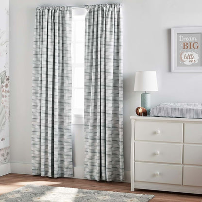 Lush Decor Baby Jungle Adventure Geo Blackout Window Curtain Single Panel, Gray