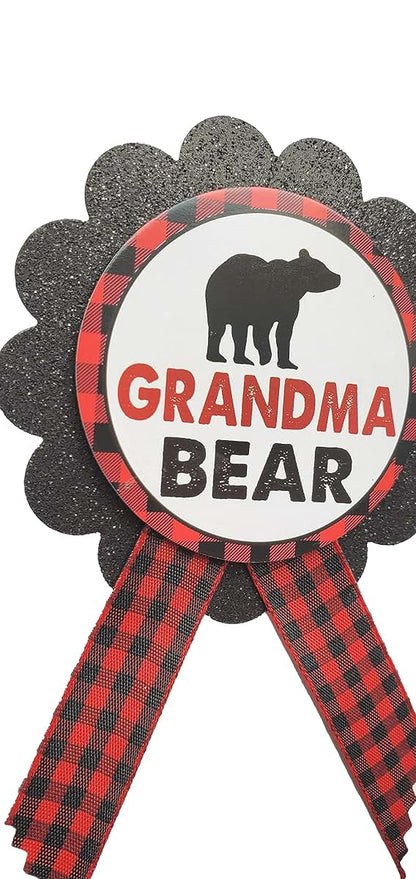 Amy's Bubbling Boutique Grandma Bear Pin Buffalo Plaid