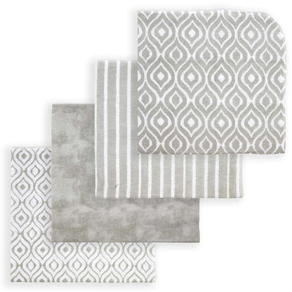 Necessities By Tendertyme Watercolor Receiving Blankets, Pack Of 4, Gray