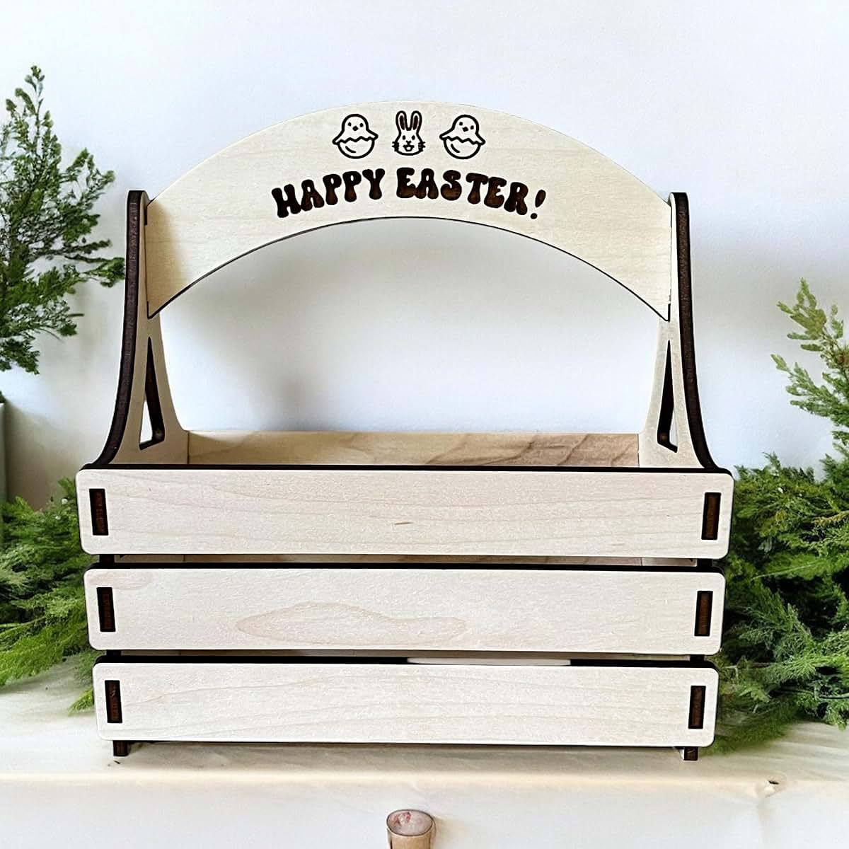 Made By R And R Wood Emoji Easter Basket