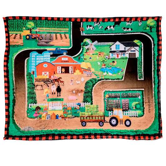 Birdy Boutique Nature Learning Blanket, Double Sided Minky Throw