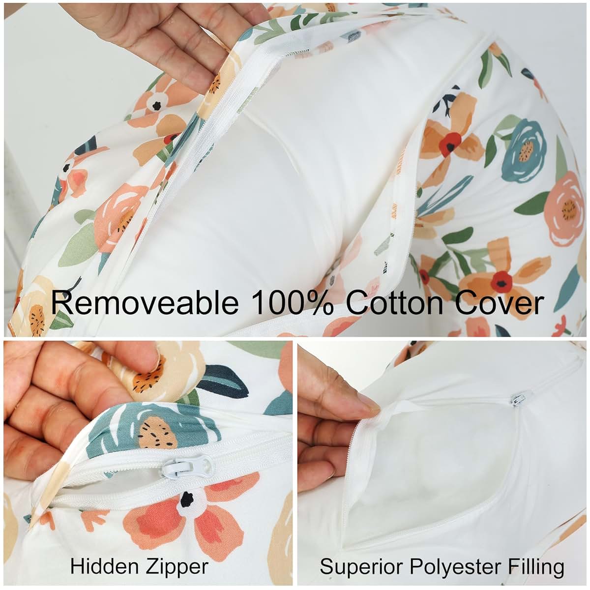 DUOSHIDA Nursing Pillow Cover,Breastfeeding Pillow Covers for Mom, Easy Clean Cover, ONLY Cover Without Pillow (photo 4)