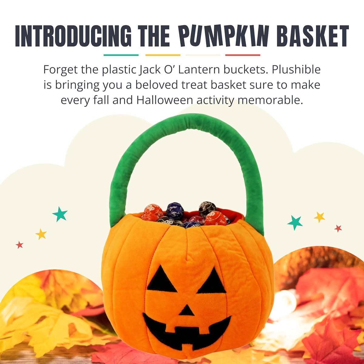 Plushible Bridging Miles With Smiles Halloween Candy Bags Pumpkin Tote