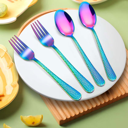 Lianyu 10-Piece Kids Stainless Steel Silverware Set for Toddlers