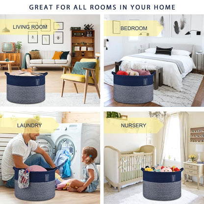 COMSE Cotton Rope Storage Basket for Nursery & Living Room