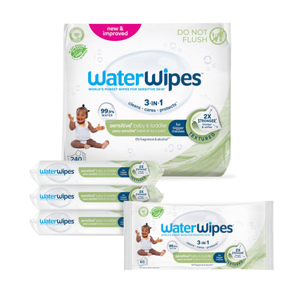 WaterWipes Sensitive Baby Wipes 240 Count