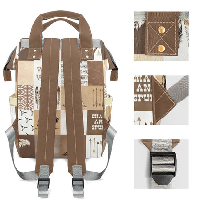 YallLocoMo Personalized Diaper Bag Backpack Name West Cowboy Life Wild Multifunction Travel Backpack Nappy Bag Daypack (photo 4)