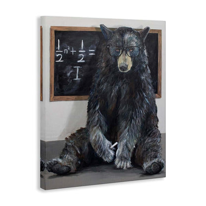 Stupell Industries Forest Bear Math Canvas Art
