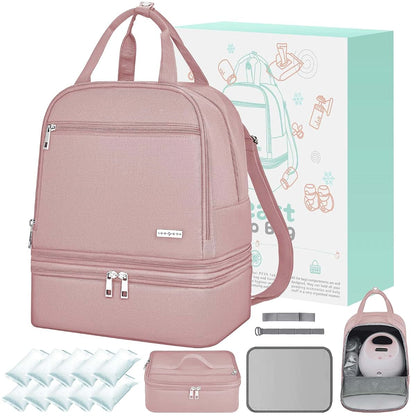 Insulated Cooler Backpack for Breast Pumps and Milk Storage