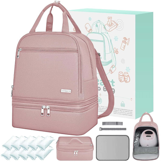 Insulated Cooler Backpack for Breast Pumps and Milk Storage