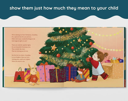 Luna Studios First Christmas as Grandma - Baby's First Christmas - New Personalized Gift - Personalized Book Gift (for