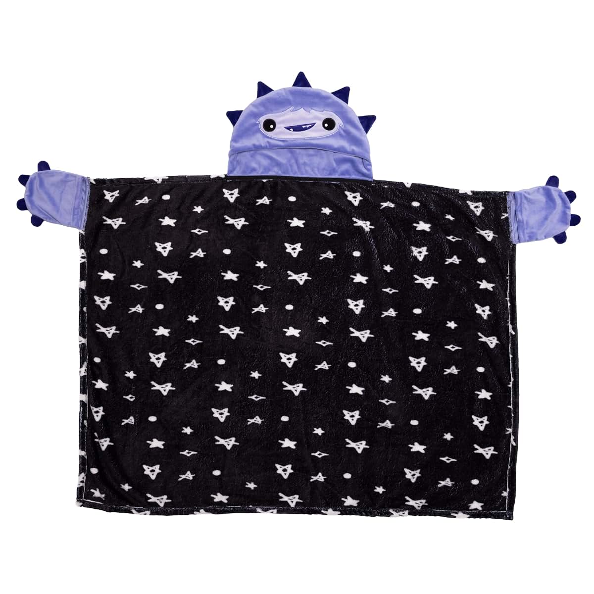 Pavilion Snuggle Monster Hooded Blanket Purple Monster 30x40 Inch