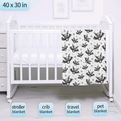 SUPERICH Bat Blanket Halloween Throw Blanket for Kids and Family, 40x30 Inch Microfiber Flannel