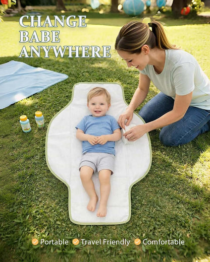 Portable Waterproof Diaper Changing Pad with Built-in Pillow