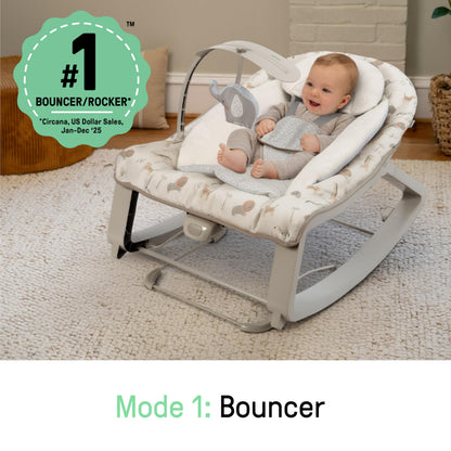 Ingenuity Keep Cozy 3-in-1 Baby Bouncer, Green