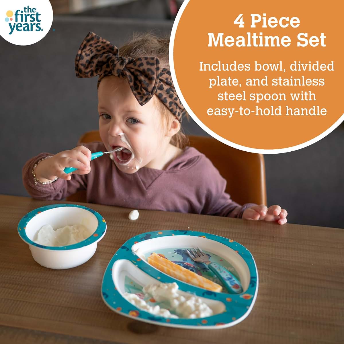 Disney Stitch 4-Piece Toddler Dinnerware Set