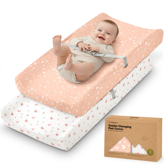 KeaBabies Soothe Changing Pad Covers 2-Pack