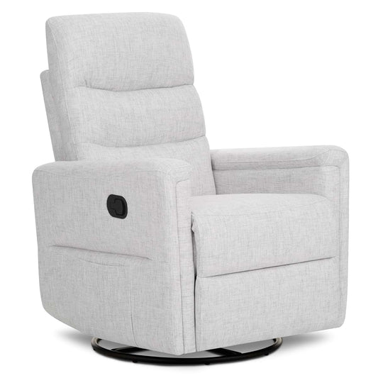 Evolur Peyton Manual Glider Recliner in Fog Grey