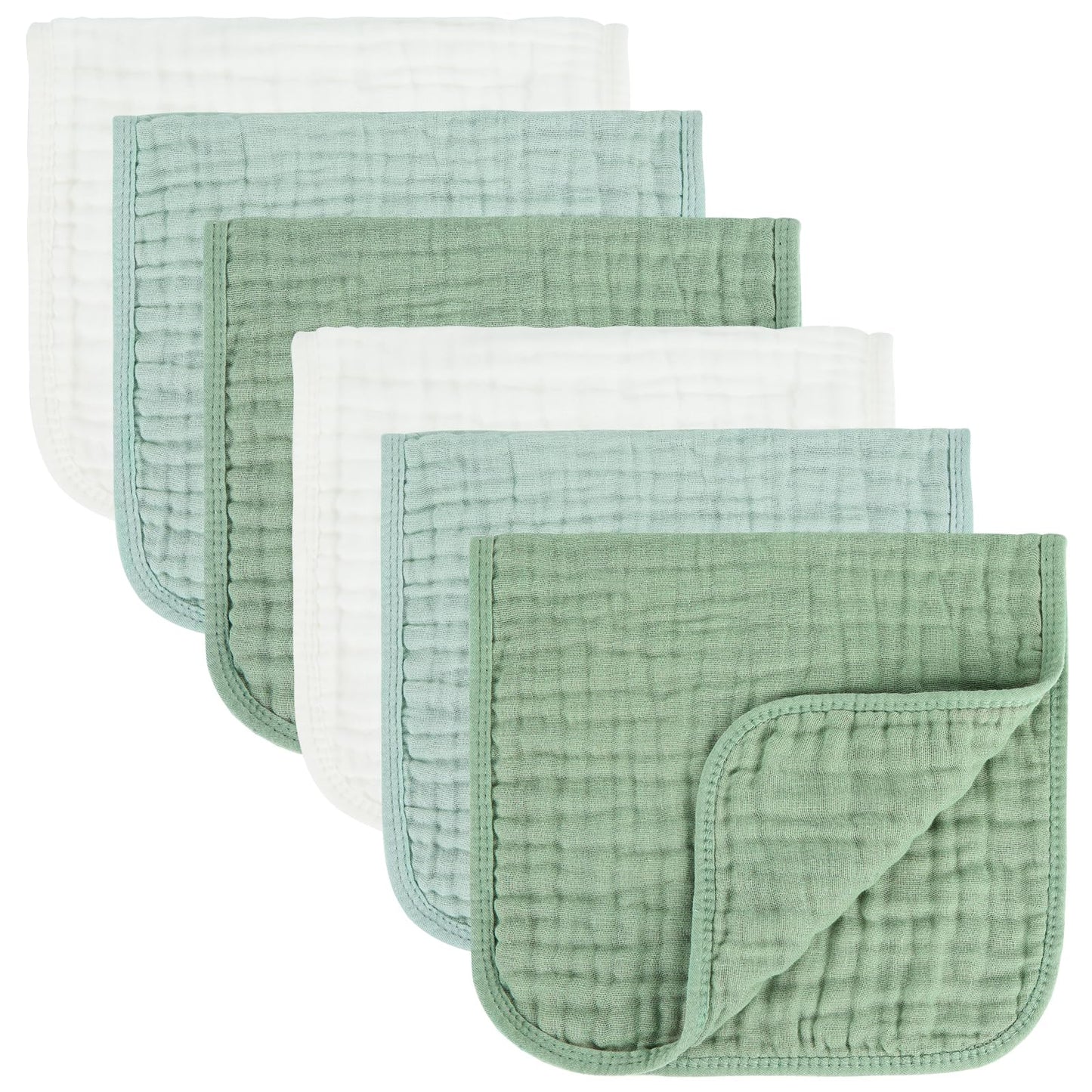 MIGIOL Muslin Burp Cloths 6-Pack