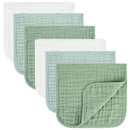 MIGIOL Muslin Burp Cloths 6-Pack