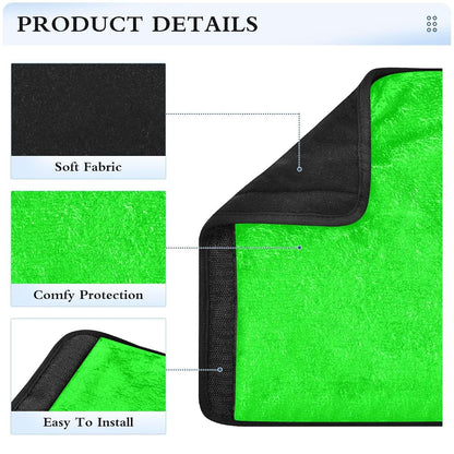 Skycess Neon Lime Green Seat Belt Cover, 2 Pack Flannel Shoulder Pad, 10 in