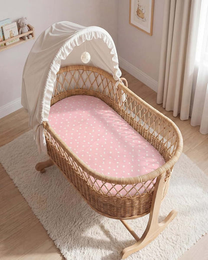 Filleep Fitted Bassinet Sheet Set - Universal Fit for Moses Basket