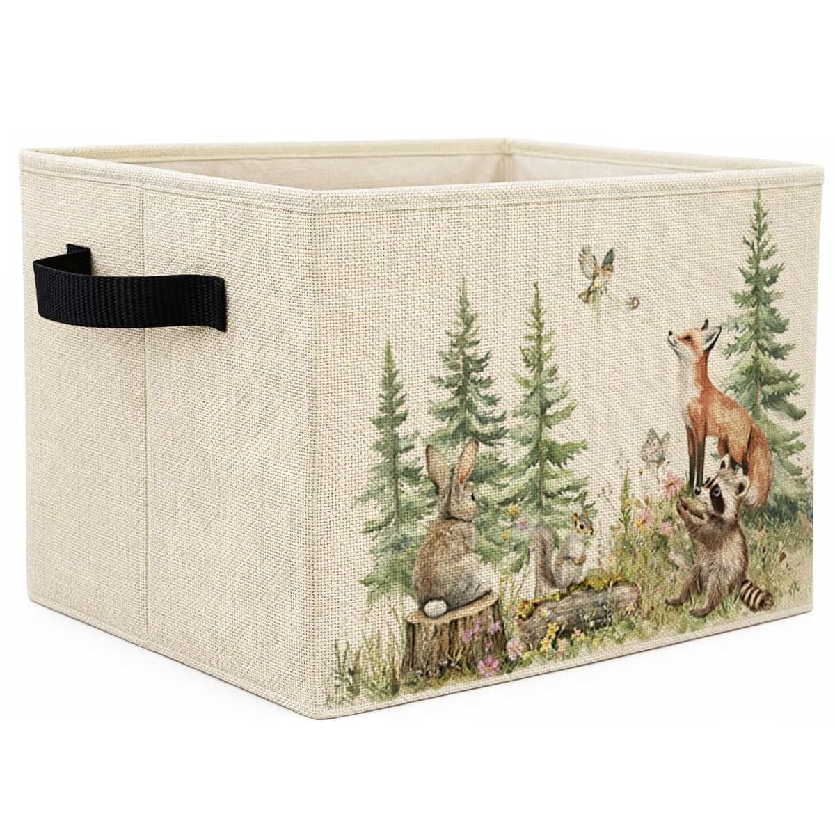 Forest Animal Nursery Storage Bin Organizer for Clothes, Toys & Books