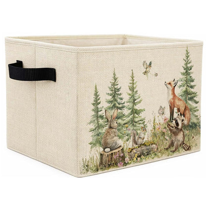 Forest Animal Nursery Storage Bin Organizer for Clothes, Toys & Books