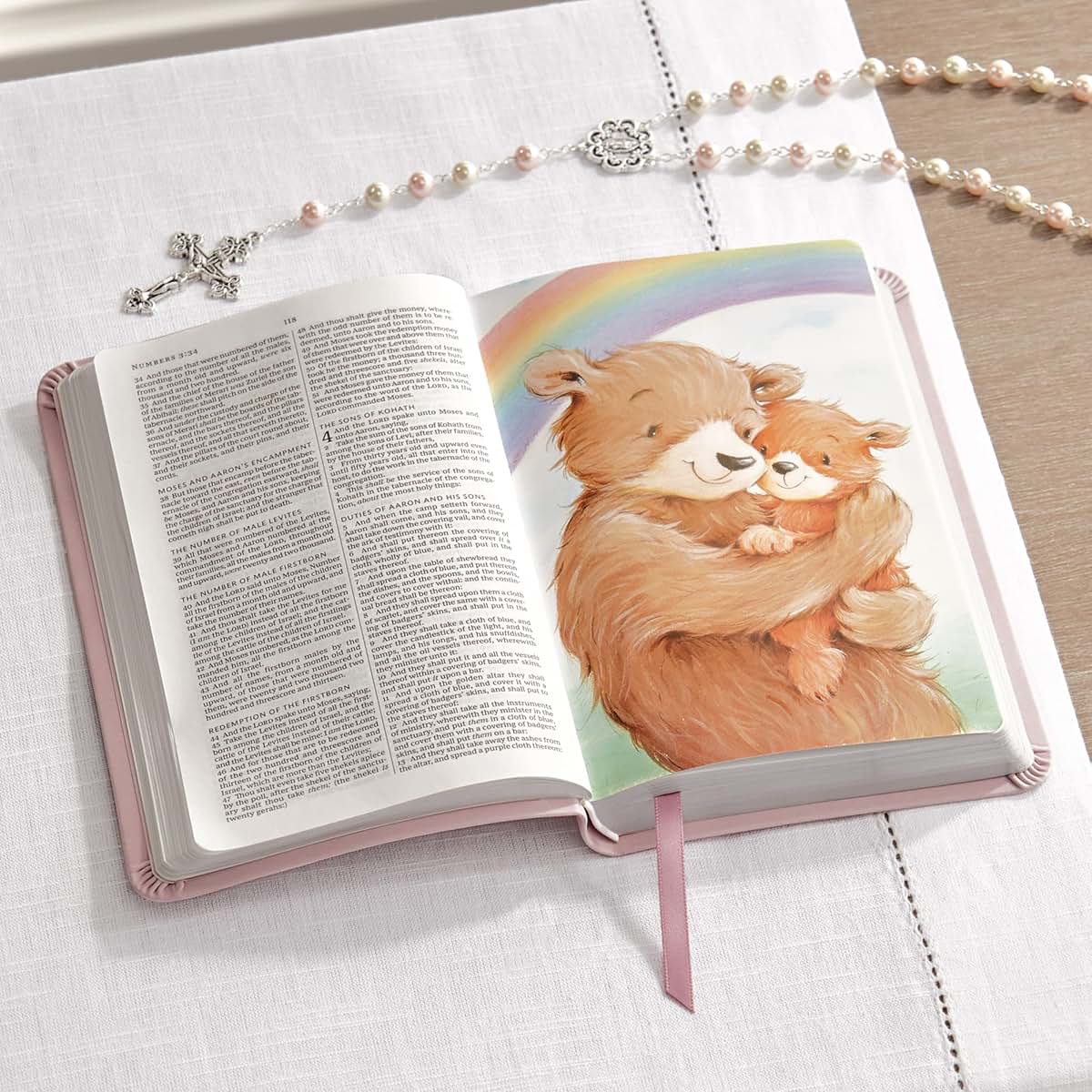 Let's Make Memories Personalized Pink Bible with Silver Foil-Edged Pages (photo 4)