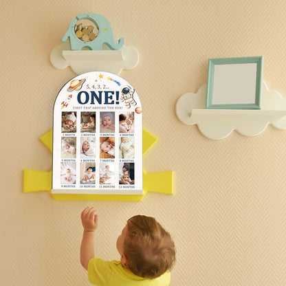 BabyOneStop 3D First Trip Around The Sun My First Year Photo Board