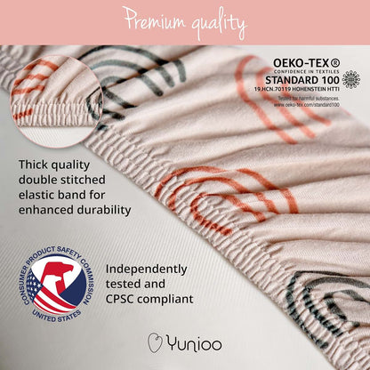 Yunioo Premium Fitted Baby Bassinet Sheets, Changing Pad Cover and Stroller Sheets, Compatible with 4moms Mamaroo (photo 3)