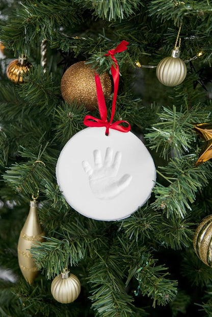 Kate & Milo Baby Print Clay Christmas Ornament Kit for Handprints and Footprints