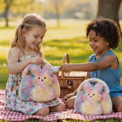 HOUYAN Mini Fluffy Bunny Purse Tote Bag
