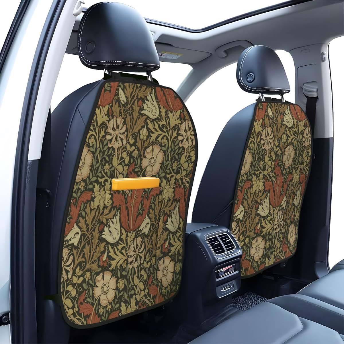 Throyka William Morris Classic Car Seat Back Kick Protectors With Storage Pockets (photo 3)