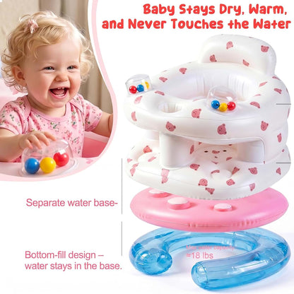 Lmpieok Upgraded V4.0 Inflatable Baby Seat for Sitting Support and Play